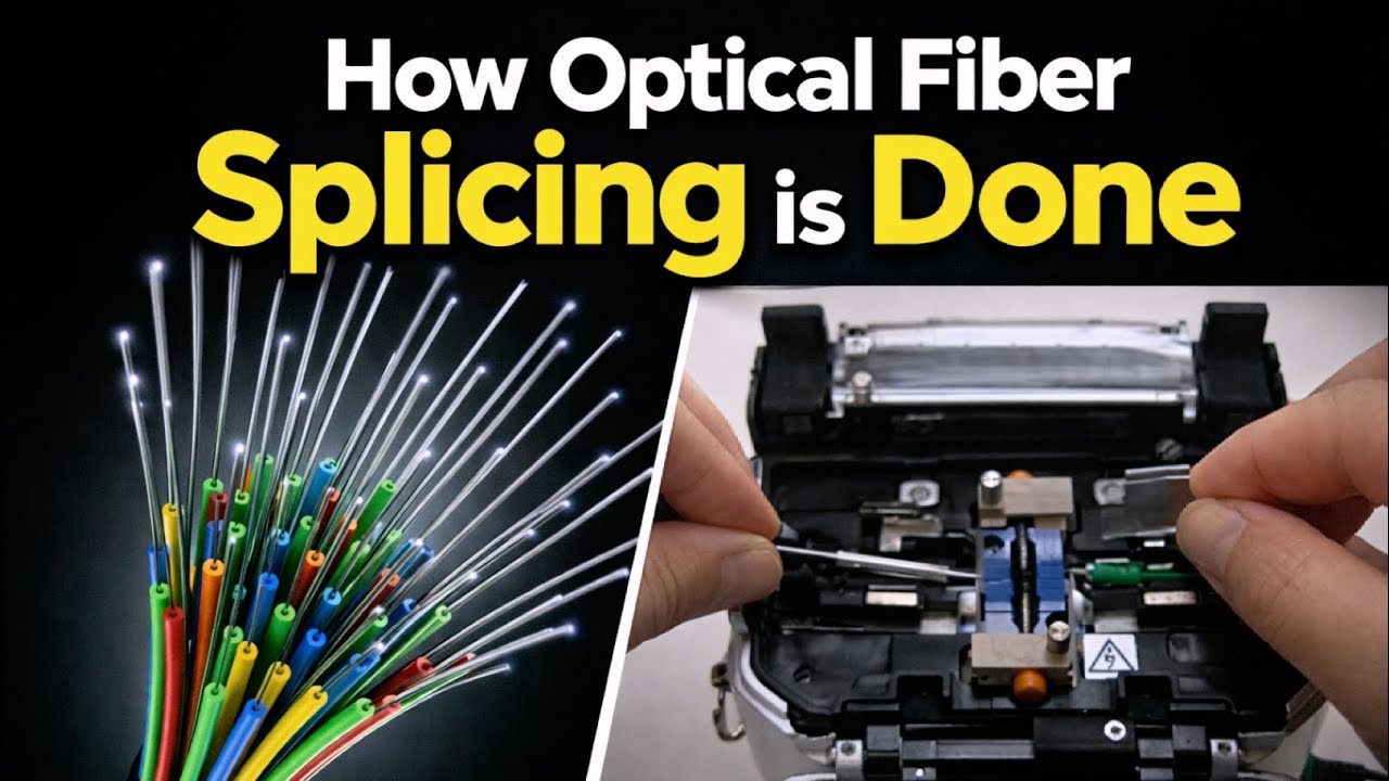 How Optical Fiber Splicing Is Done | Step-by-Step Fusion Splicing Tutorial #opticalfiber