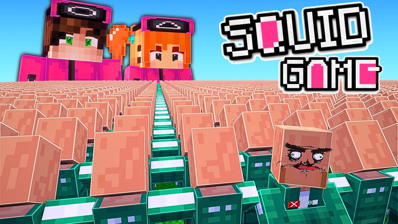 456 Köylü Squid Game Oynuyor! | MINEGREEN Minecraft