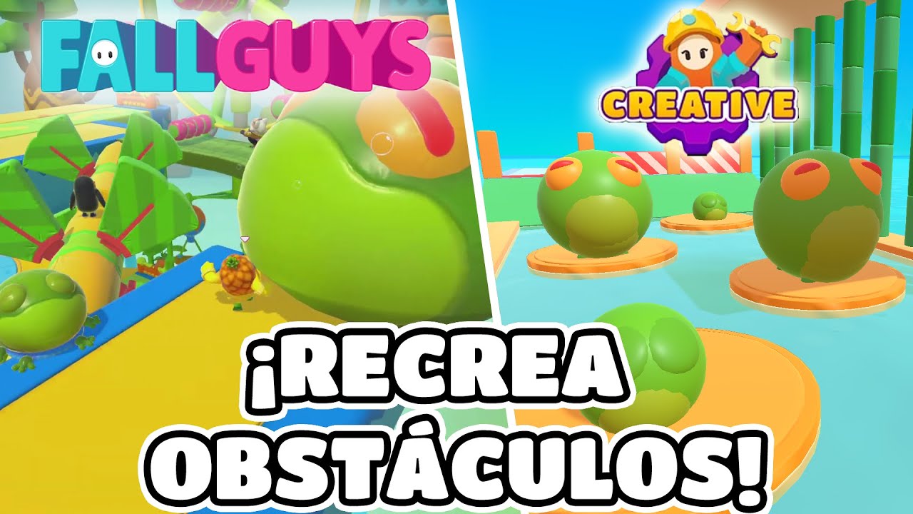 Como Recrear OBSTÁCULOS de FALL GUYS en el MODO CREATIVO