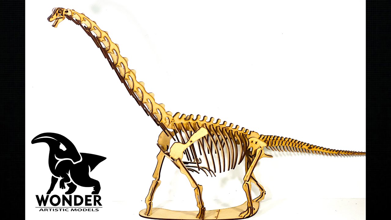 Wonder Artistic Models Brachiosaurus altithorax Review!! 3D Wooden Puzzle Skeleton