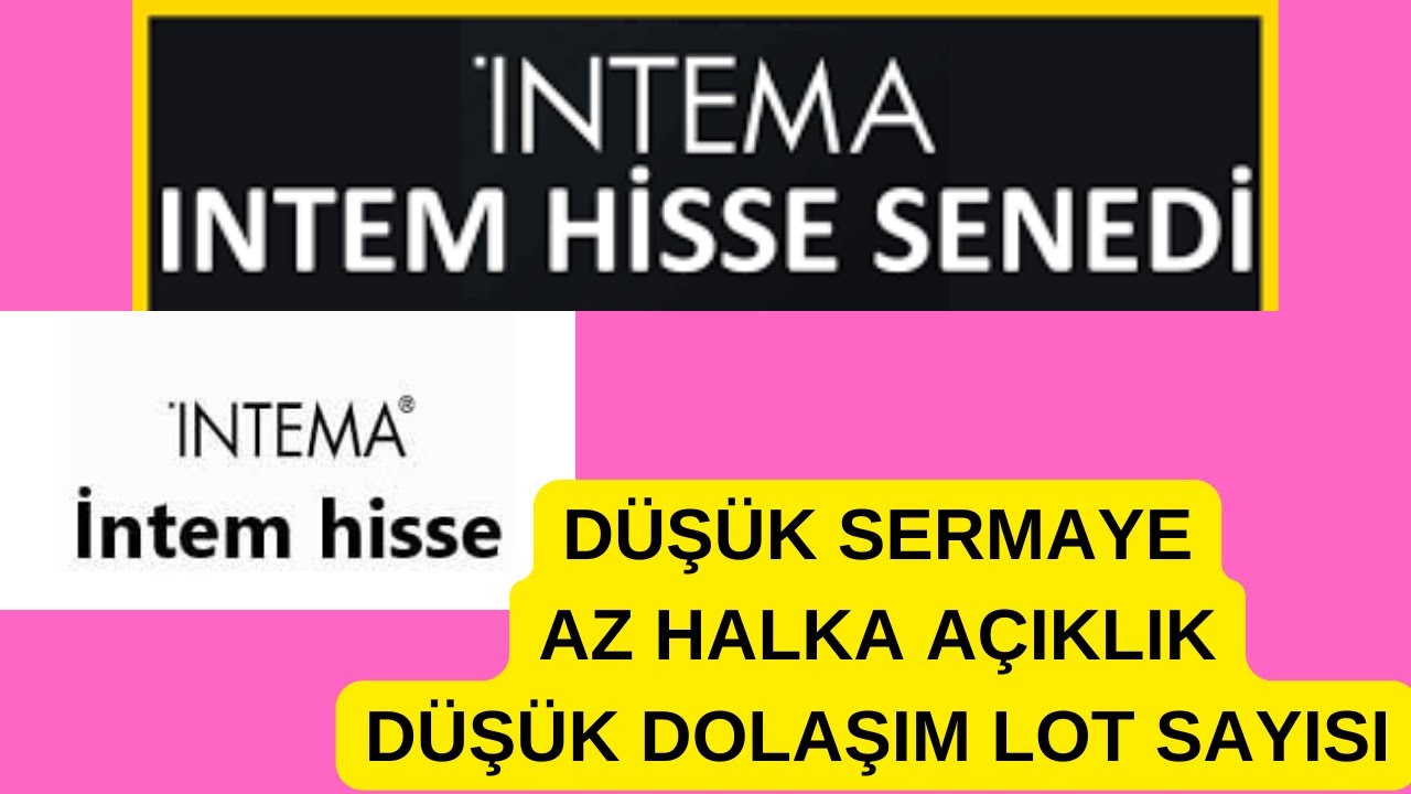 İNTEMA Hisse Senedi Analiz | INTEM ANALİZ #borsa #hisse #intem