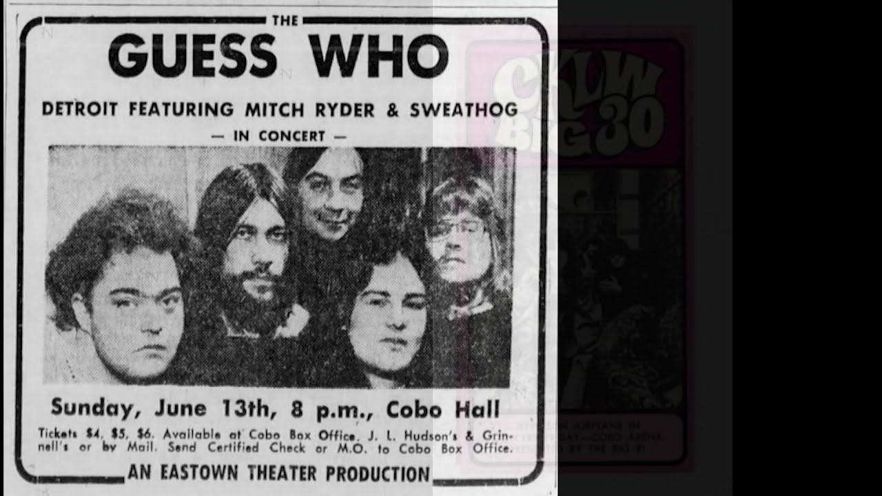 FM Radio Commercials for Detroit/Ann Arbor Concerts from the early 1970s (WABX - WRIF - CKLW)