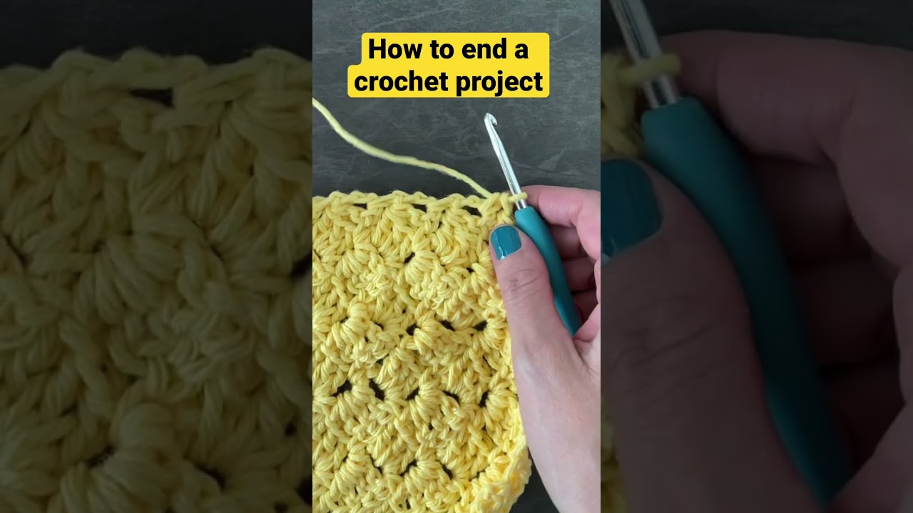 How to end a crochet project #beginnercrochet #crochet #tutorial #howto #craft #crochetshorts #diy