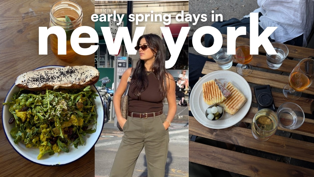 Первые теплые дни в Нью-Йорке (после суровой зимы) | долгие прогулки, совместная работа и вино с ...
