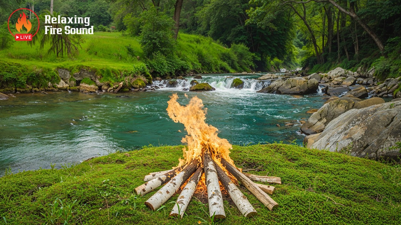 🌿 Spring Forest Riverside | Gentle River & Nature Sounds (100% Authentic)