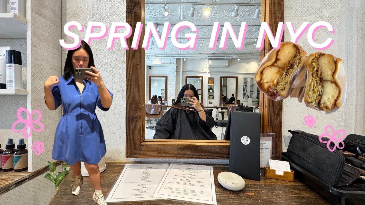 Spring in NYC: a day in the life, getting a haircut, trying new foods at greenpoint