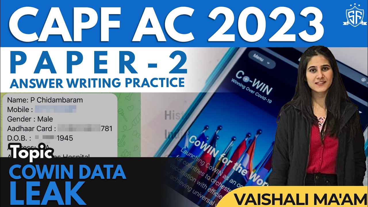 Cowin Data Leak - CAPF AC Answer Writing Practice 
