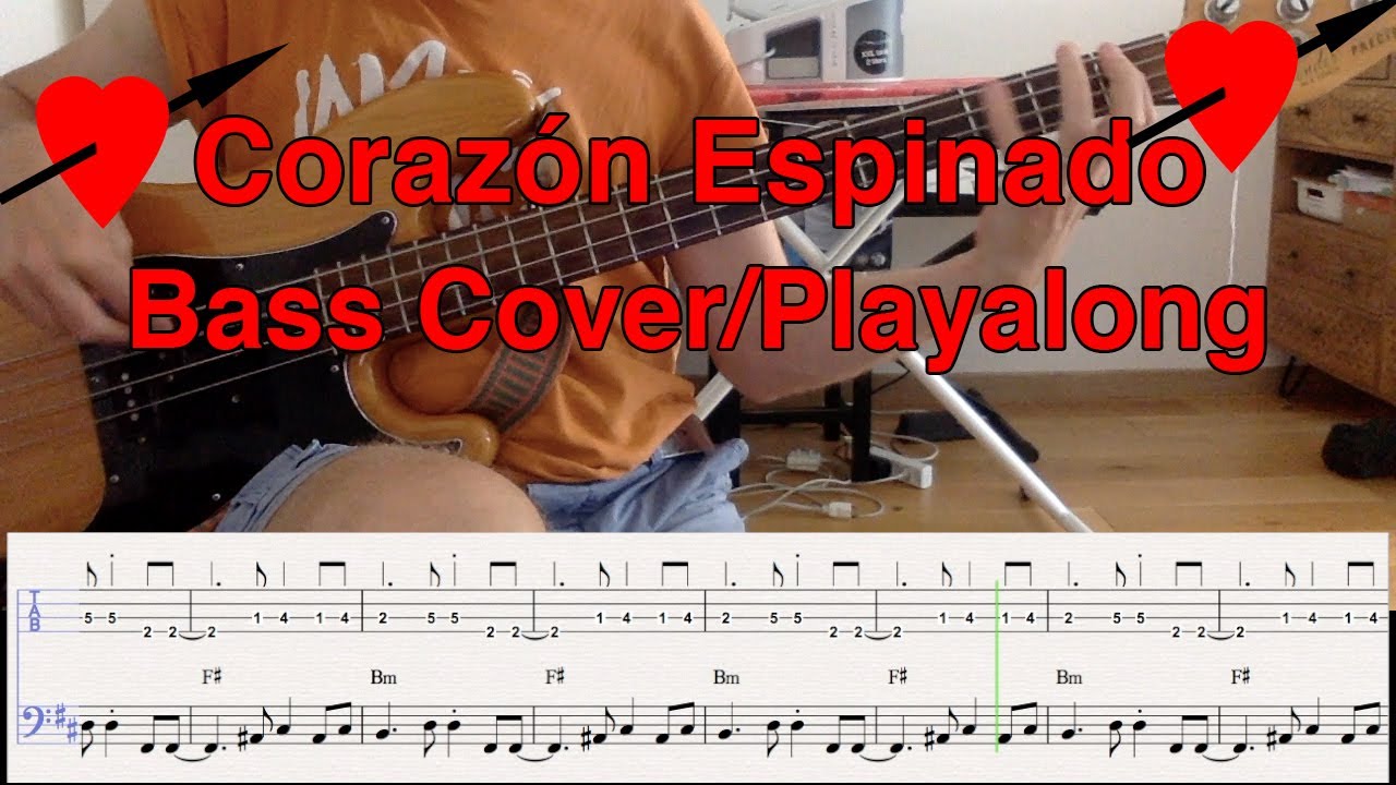 Corazón Espinado (Santana) - Bass Cover and Playalong with Notation and Tab