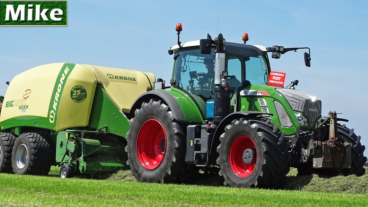 2019 | Fendt 722 + Krone BigPack 1270 | Balen persen | Loonbedrijf Post | Eemnes | NL.