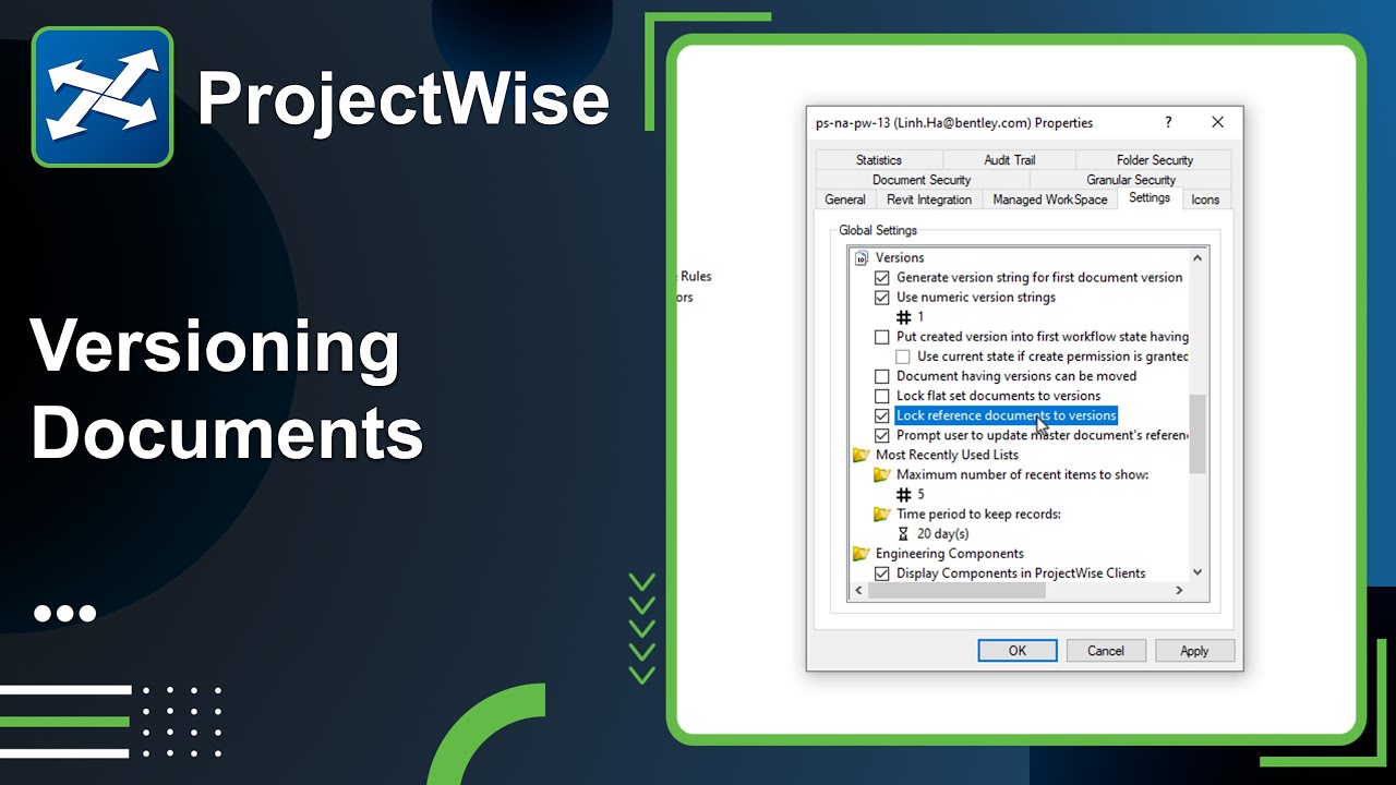 Lesson 11: Versioning ProjectWise documents