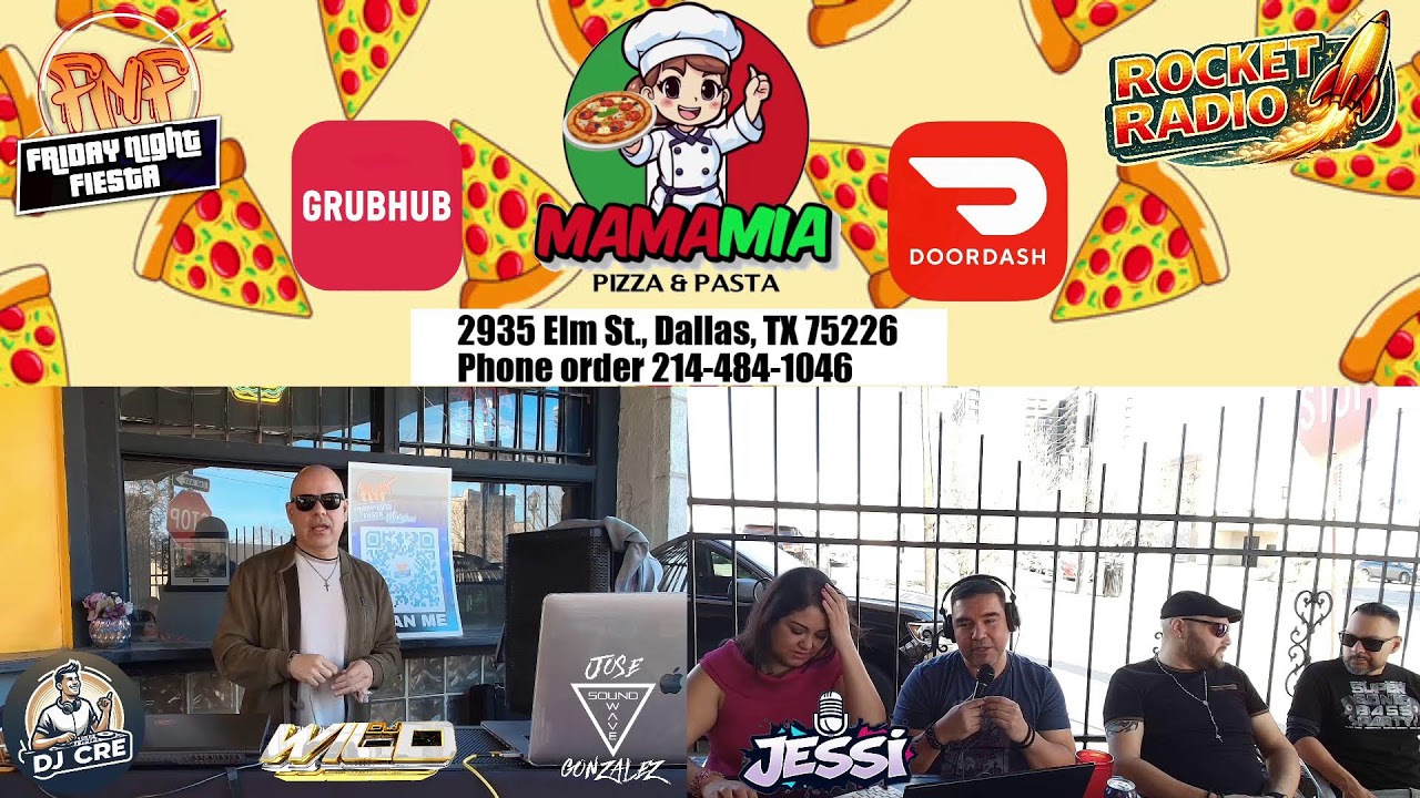 Rocket Radio Live From Mama Mia Pizza & Pasta! DJ Soundwave, DJ Wild, & DJ Cre. With Host Jessi!