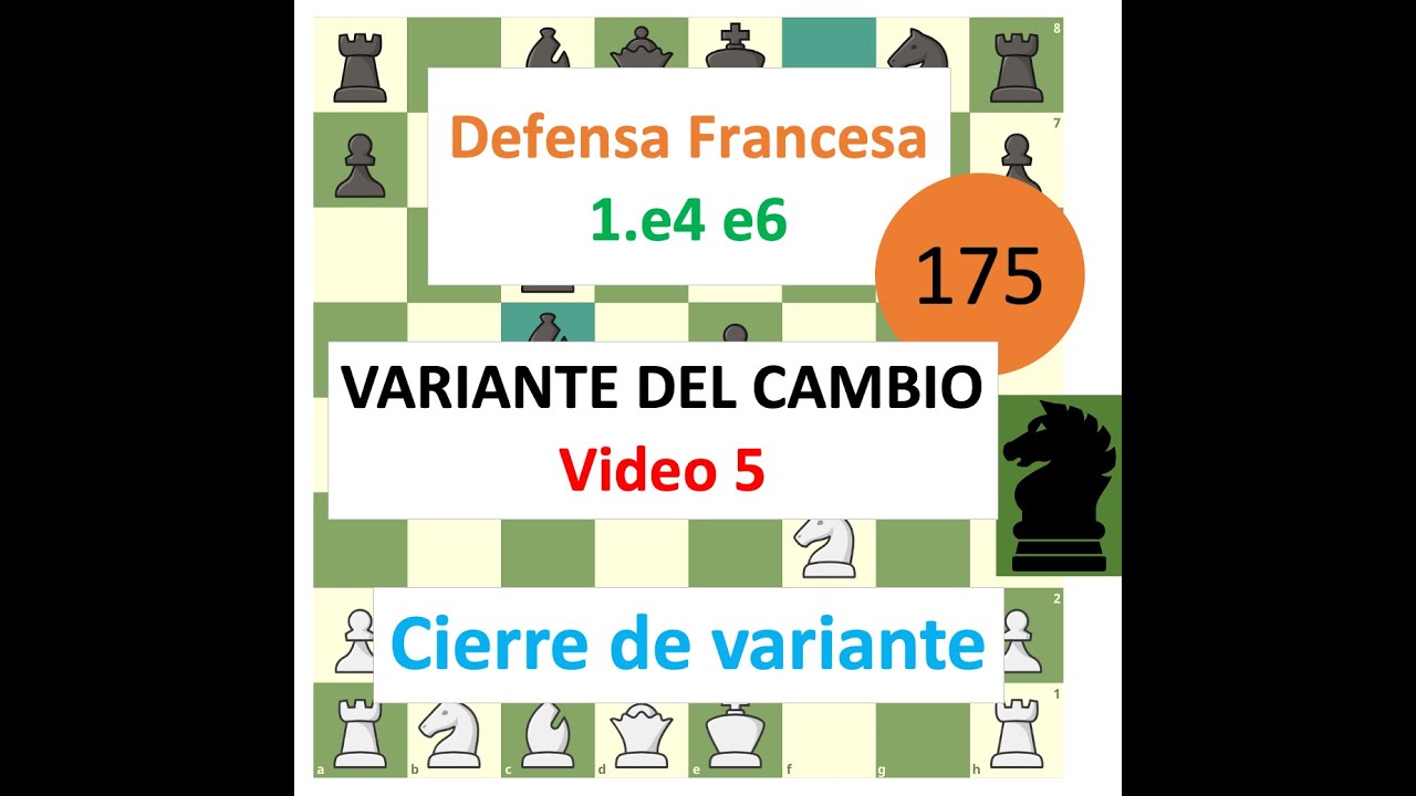 Defensa Francesa variante del cambio   video 5