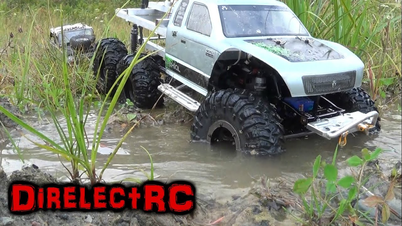 RC 6x6 scx10 Honcho Tow Truck + scx10 Dingo trail run part 2...- DirelectRC