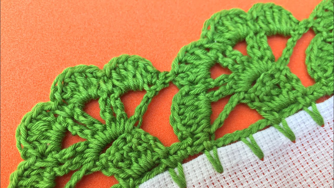 PUNTILLA A CROCHET PARA SERVILLETA ||ORILLA TEJIDA FACIL 💥 NUMERO #71