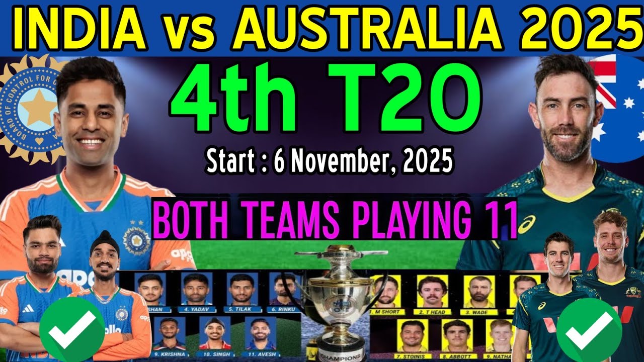India vs Australia 4th T20 Playing 11 | India vs Australia T20 Playing 11 | Ind vs Aus Playing 11