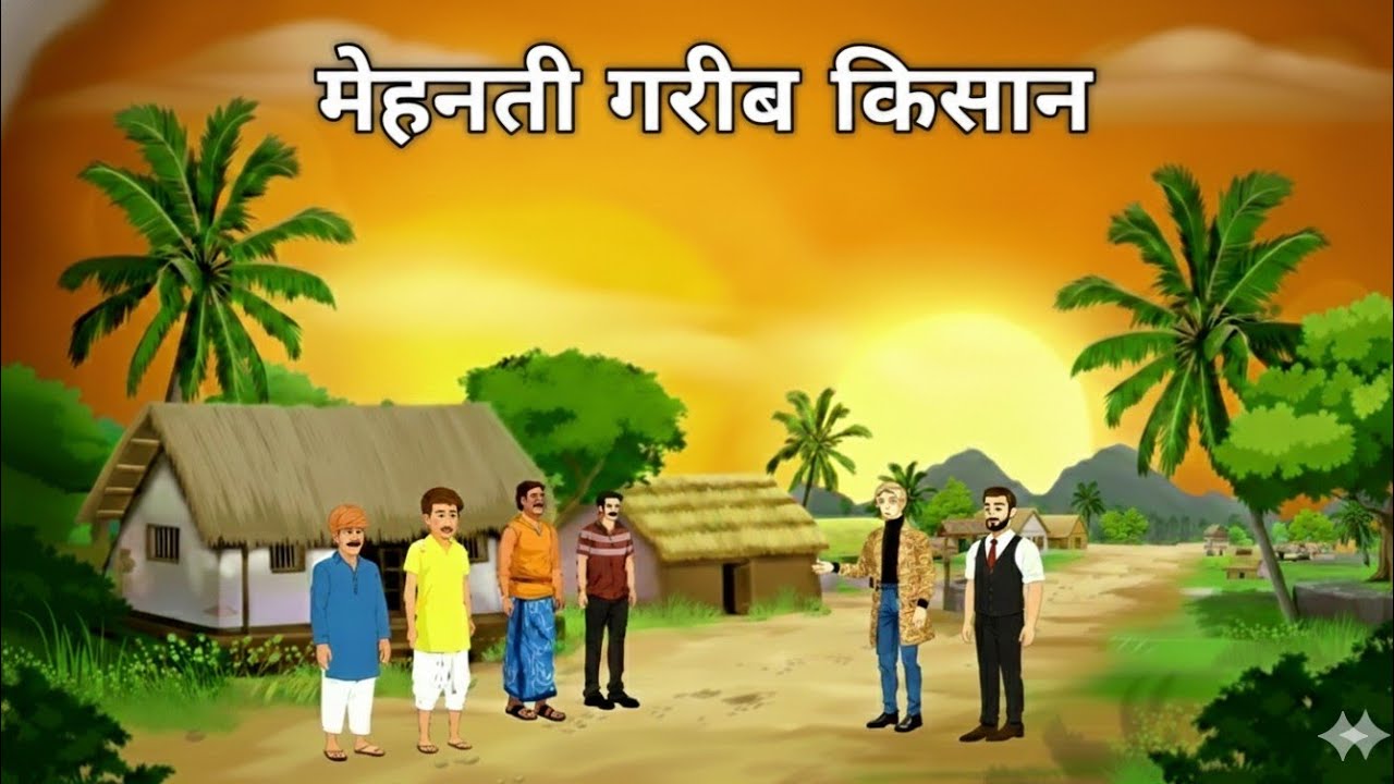 मेहनती गरीब किसान Hindi story video #cartoonstory #cartoonnewstory 