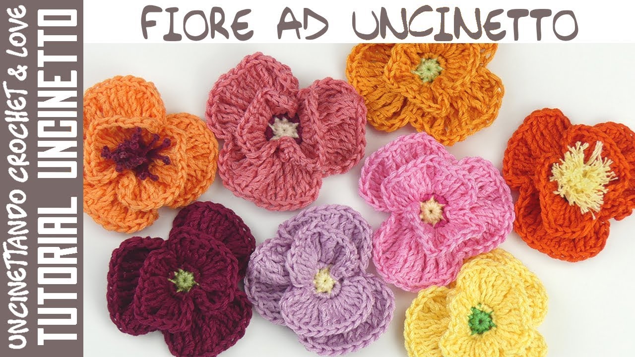 Tutorial Fiore 1 ad Uncinetto (sub. eng. y esp.)