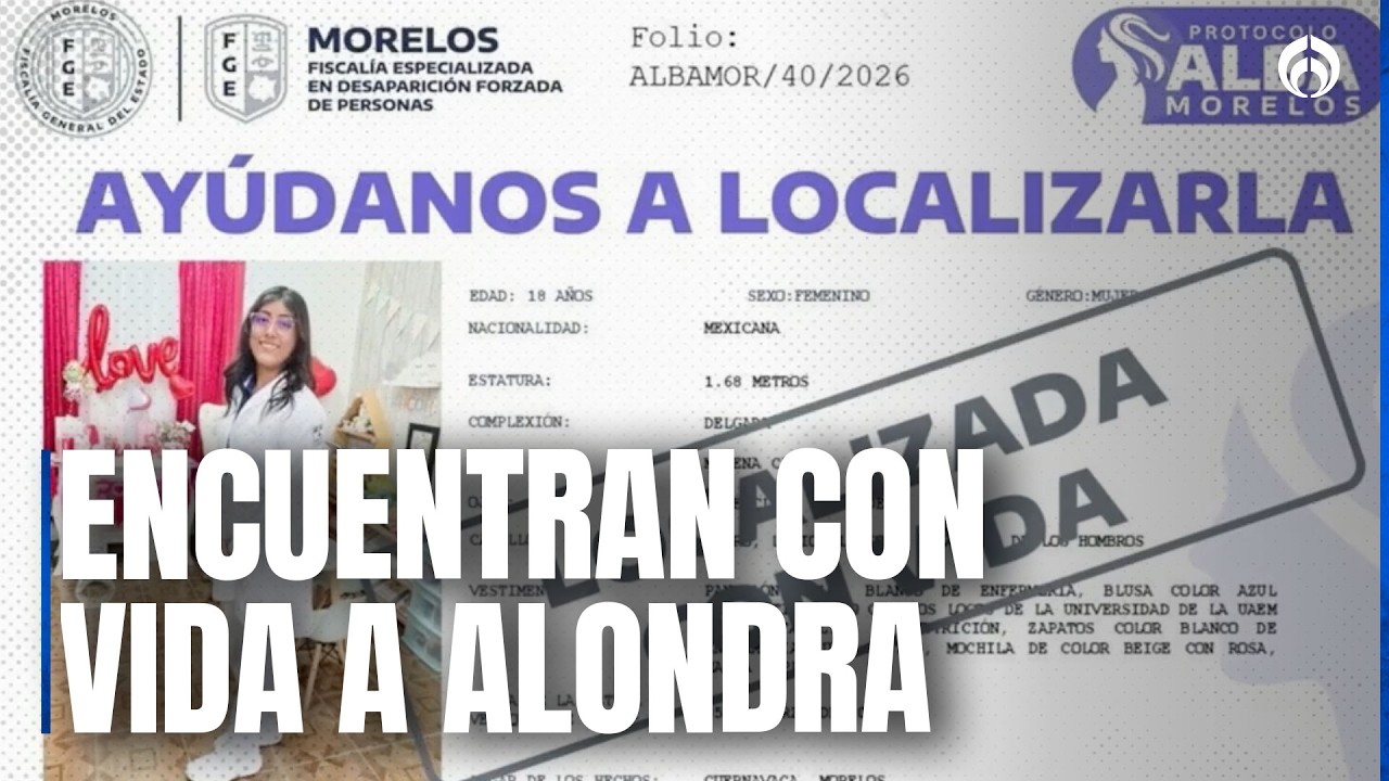 Localizan con vida a estudiante de la UAEM reportada como desaparecida en Morelos