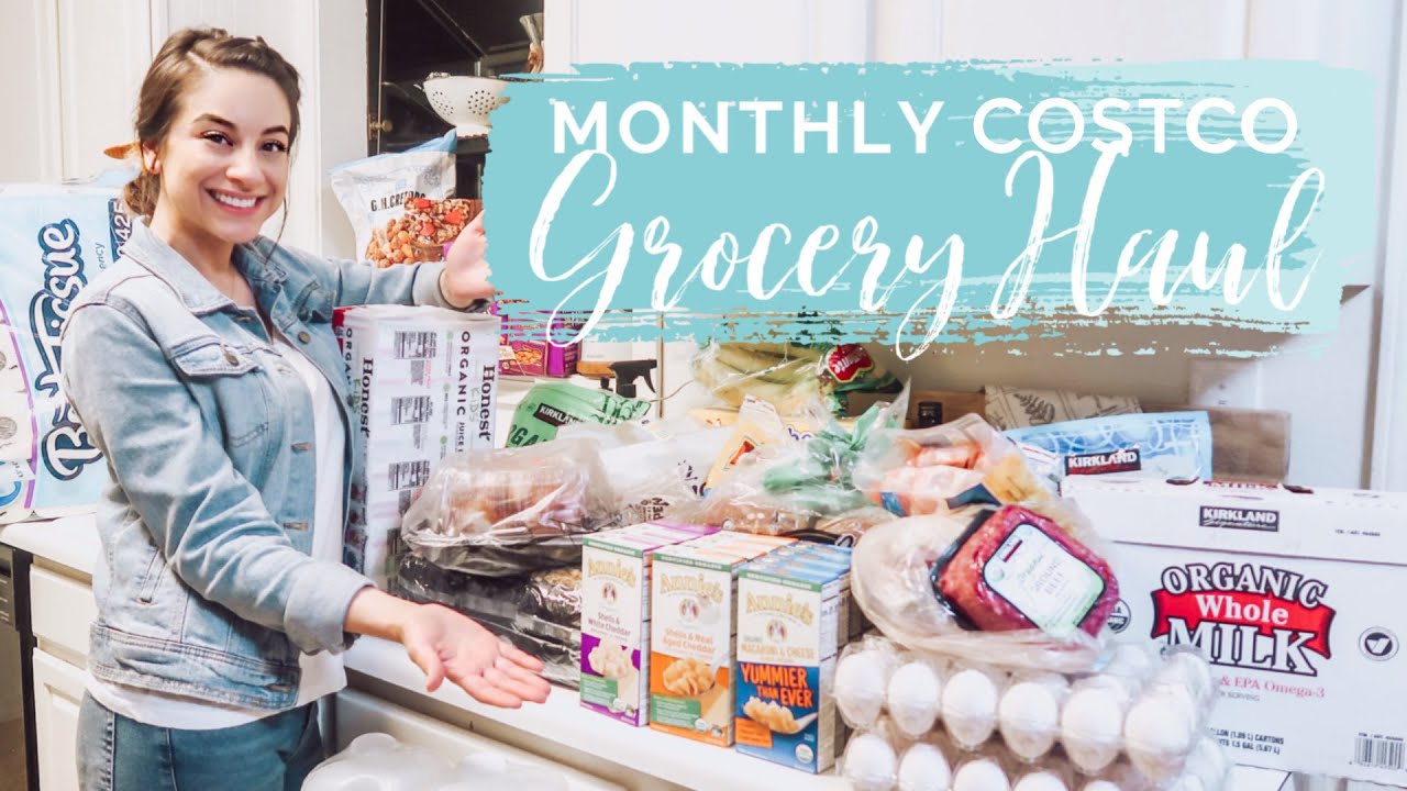 MONTHLY COSTCO GROCERY HAUL + SHOP WITH ME! WHAT I BUY ONCE A MONTH JULY | Justine Marie