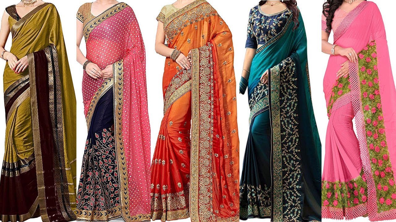 Buy Designer Party Wear Saree | Georgette Saree | Chiffon Saree | Silk Saree- Cheapest rates