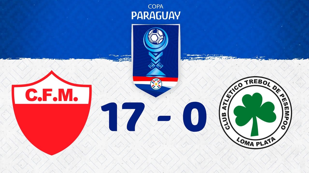 Atl&eacute;tico Tr&eacute;bol 0 - 17 Fernando de la Mora Copa Paraguay Goles