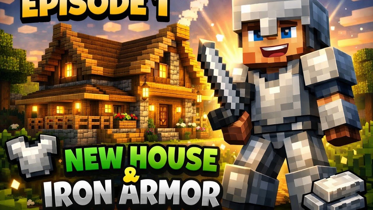 Made new house 🏠 and iron armor episode 1