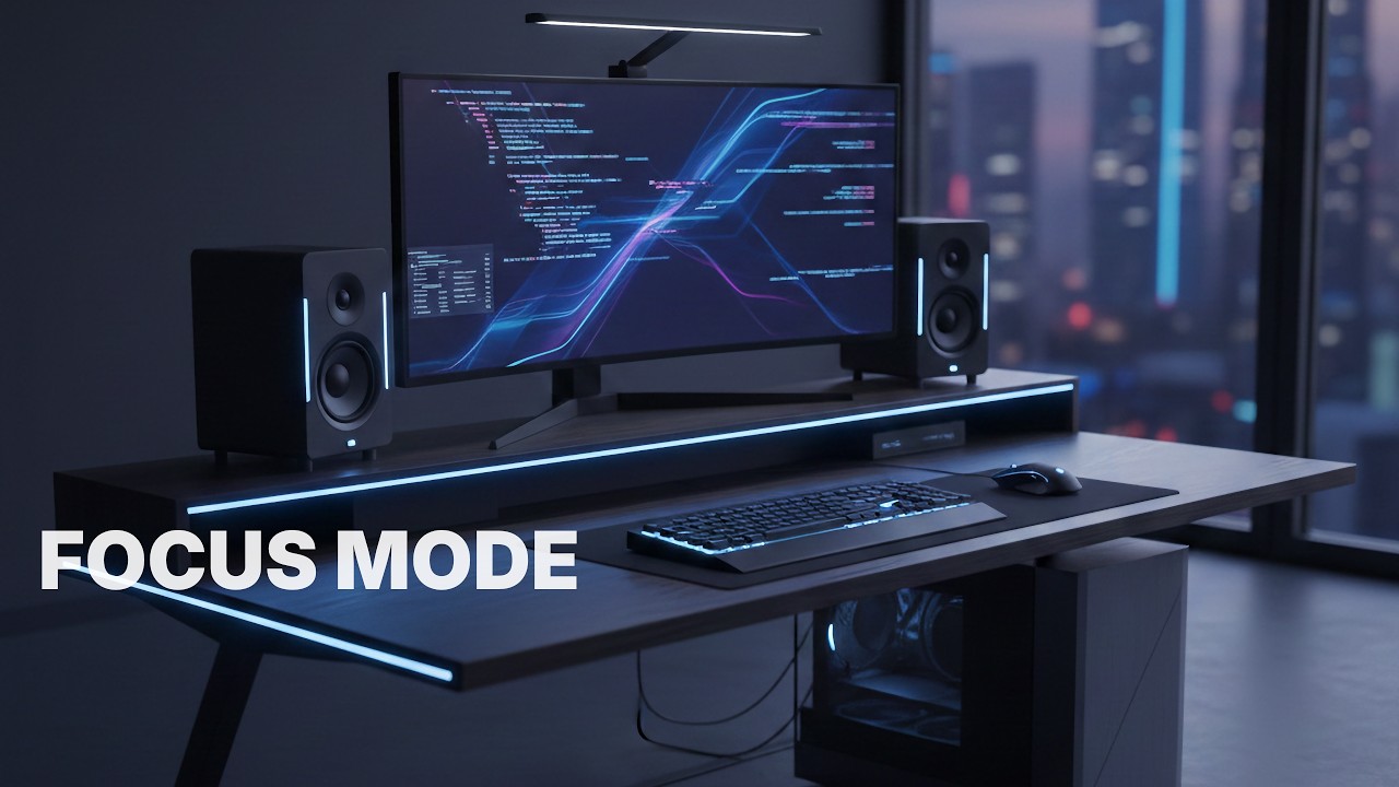 Programming Music for Long Sessions | Minimal Synthwave Desk (1H)