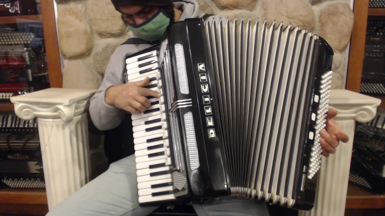 4561 - Black Delicia Chordal XIV Piano Accordion LMMH 41 120 $1199