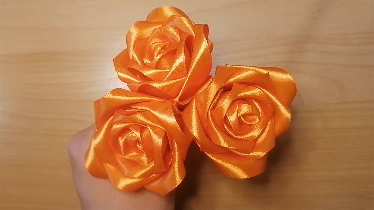 Szatén rózsa készítése egyszerűen / Easy ribbon rose