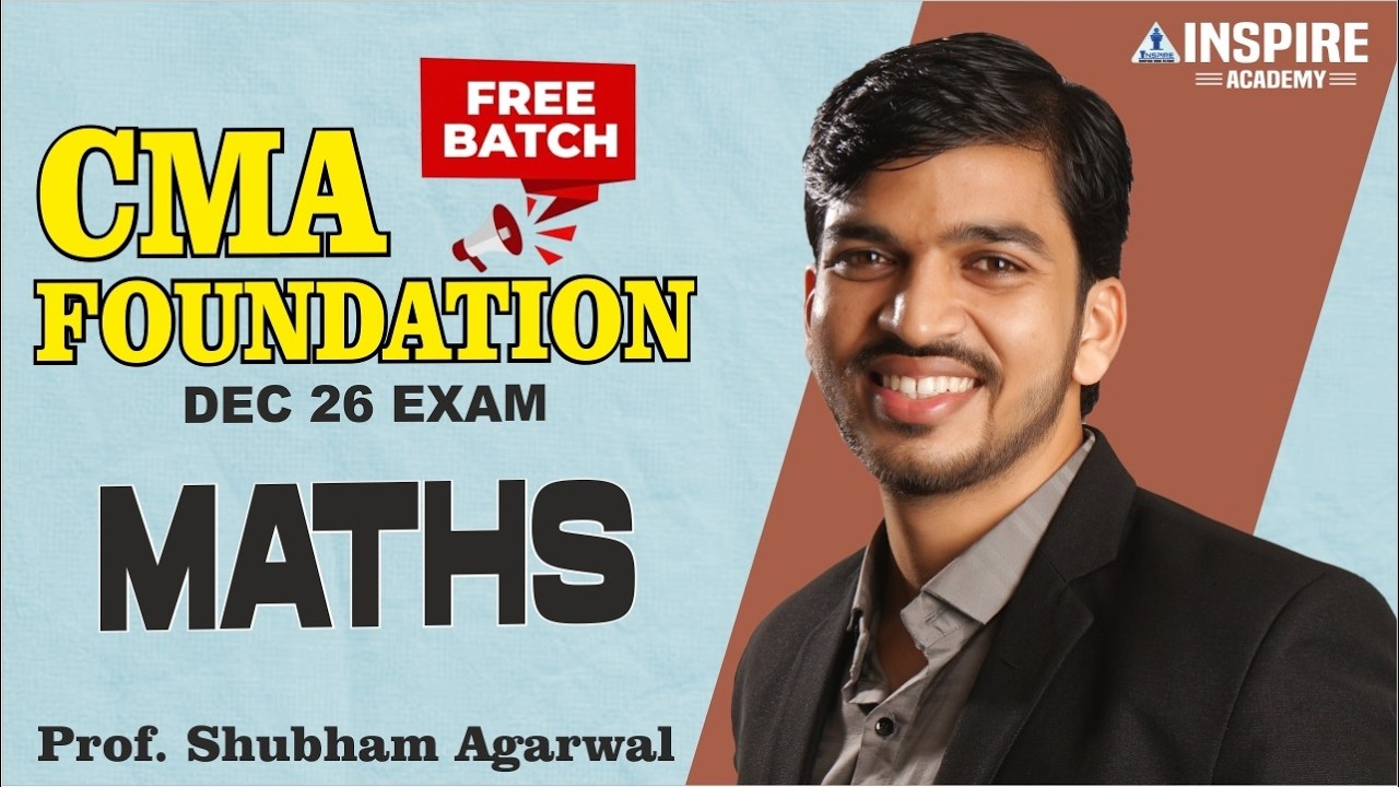 CMA Foundation | Maths Lec 14 | Optimisation Techniques L1 | For Dec 26 Exam |Prof Shubham Agarwal