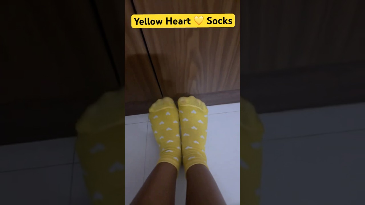 Yellow Heart Socks &mdash; Cozy Cute Vibes! 💛🧦 #Shorts