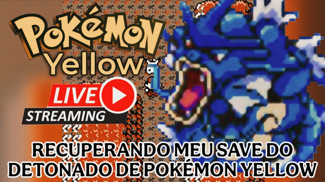 JOGANDO ATÉ RECUPERAR MEU SAVE DO DETONADO DE POKÉMON YELLOW AO VIVO! (3)