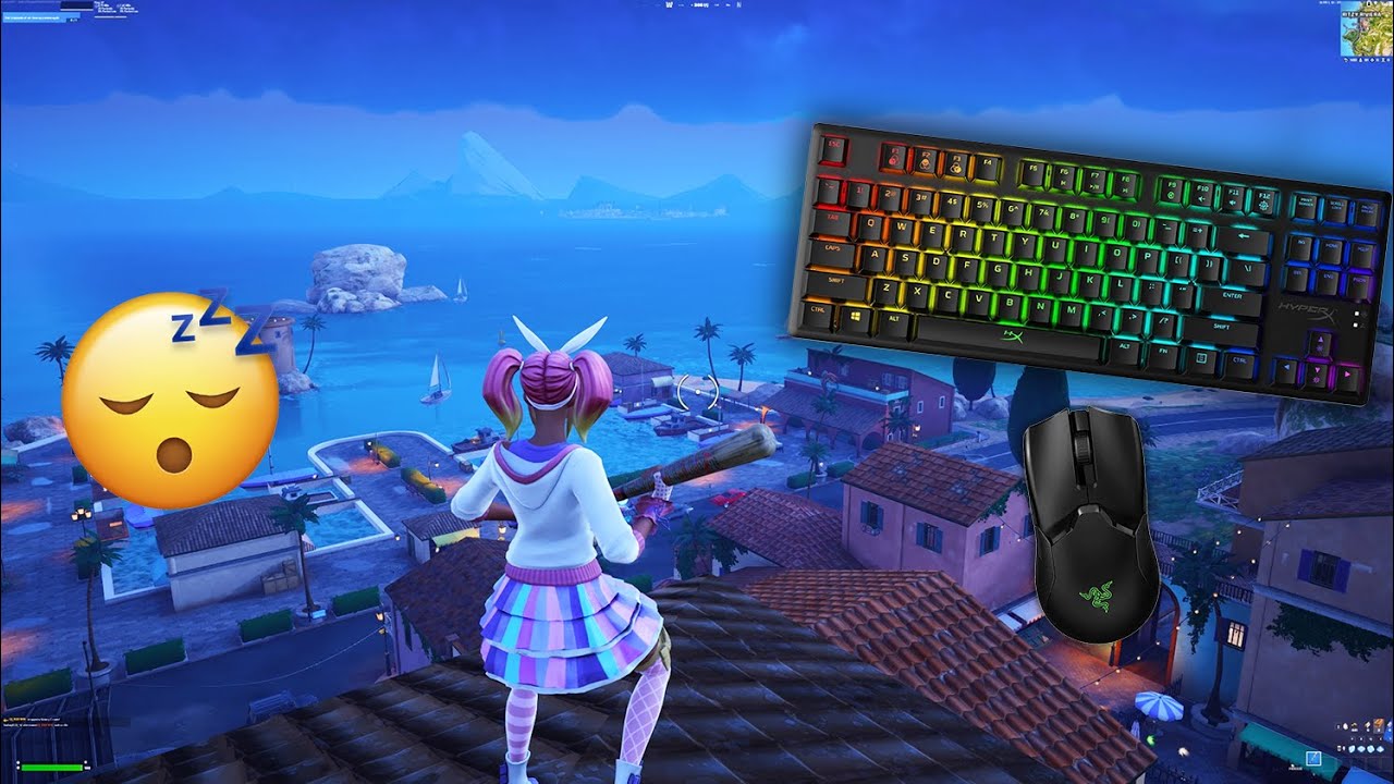 ASMR Keyboard Sounds HyperX Alloy Origins TKL 😴 ASMR 🏆 Fortnite CHAPTER 5 Gameplay 144FPS