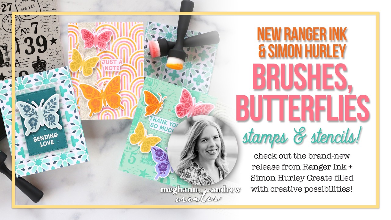 Let's Create a Card LIVE with NEW Simon Hurley & Ranger Ink Products
