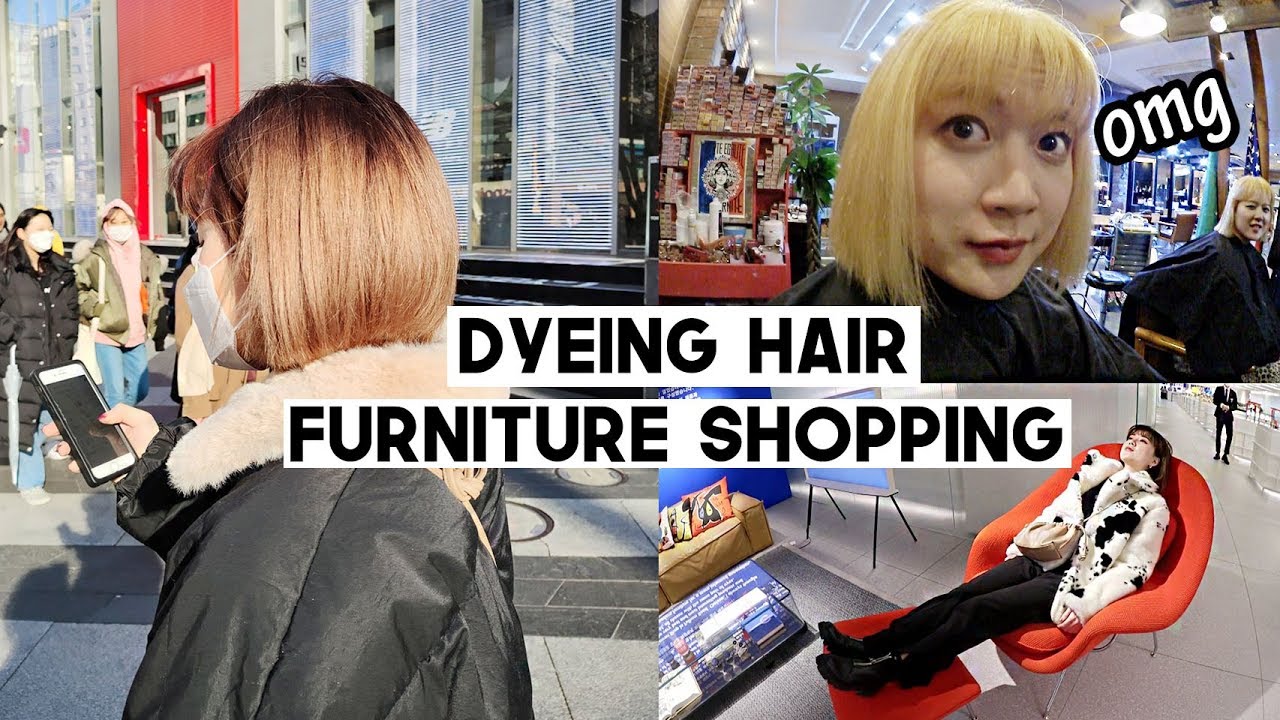 Life In Korea: Dyeing hair into beige, Shopping Furniture, New Hype Cafe in Seoul | Q2HAN
