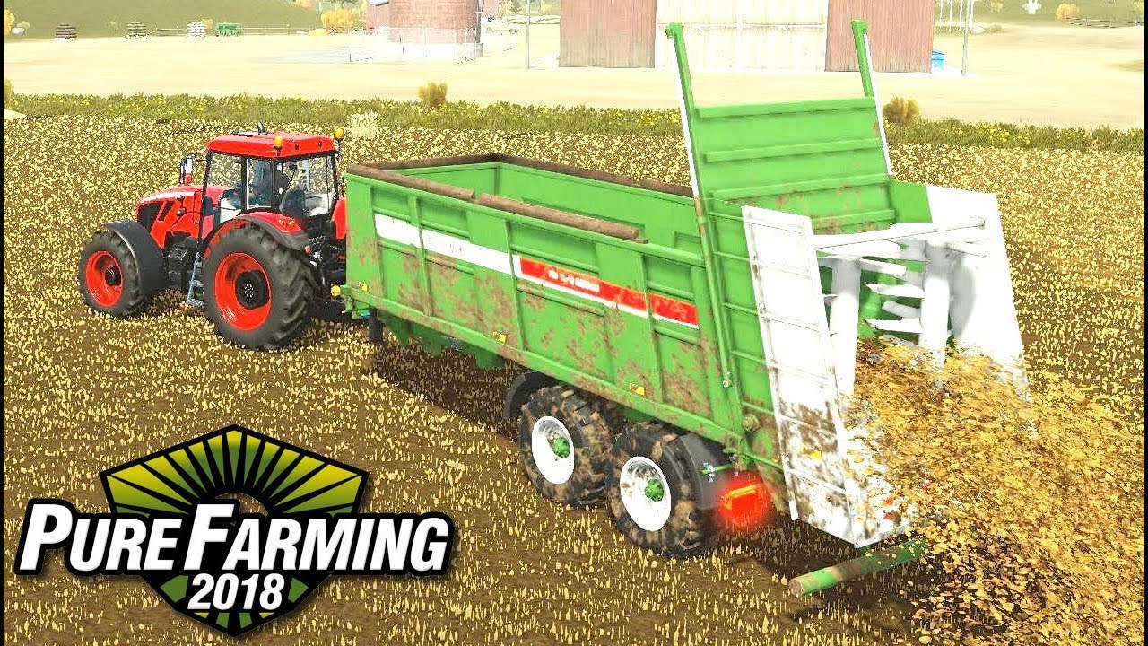 Rozrzucanie obornika - Pure Farming 2018 | #24