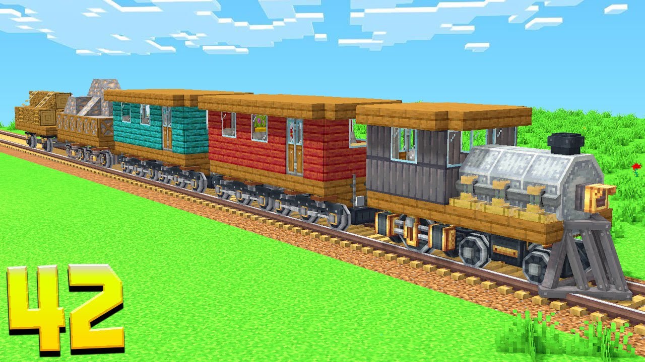 CONTRUÍ UM NOVO TREM DE PASSAGEIROS E DE CARGA PESADA / FAZENDINHA DO CREATE #42