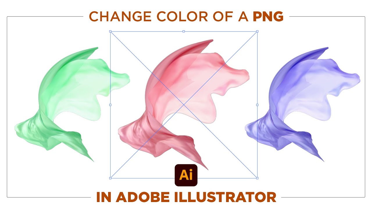 Изменение цвета PNG-файла в Illustrator | Обучение работе с Illustrator | Изменение цвета PNG