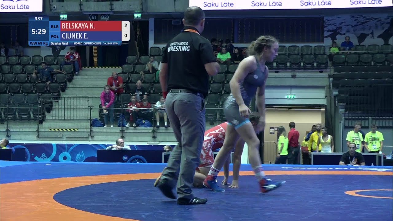 1/4 WW - 68 kg: N. BELSKAYA (BLR) v. E. CIUNEK (POL)
