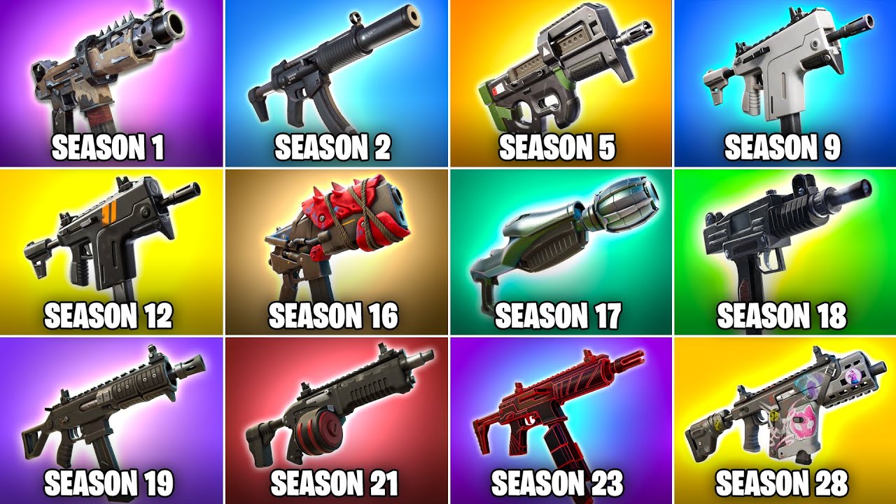 Evolution of All Fortnite Submachine Guns (Chapter 1 Season 1 - Chapter 5 Season 1)