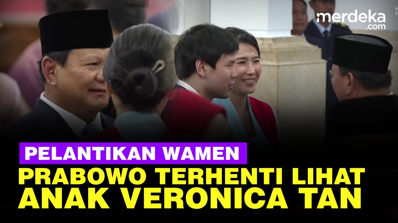 Momen Pelantikan Wamen, Veronica Tan Tunjuk Anaknya Dengan Ahok Buat Prabowo Berhenti
