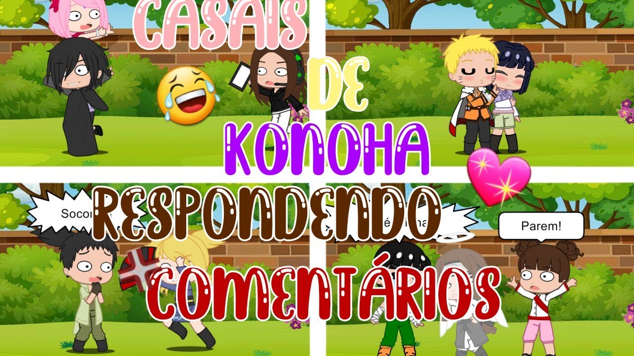 Casais de Konoha respondendo comentários 😂💖 [⚠️Contém shipps Cannon⚠️] Gacha Club