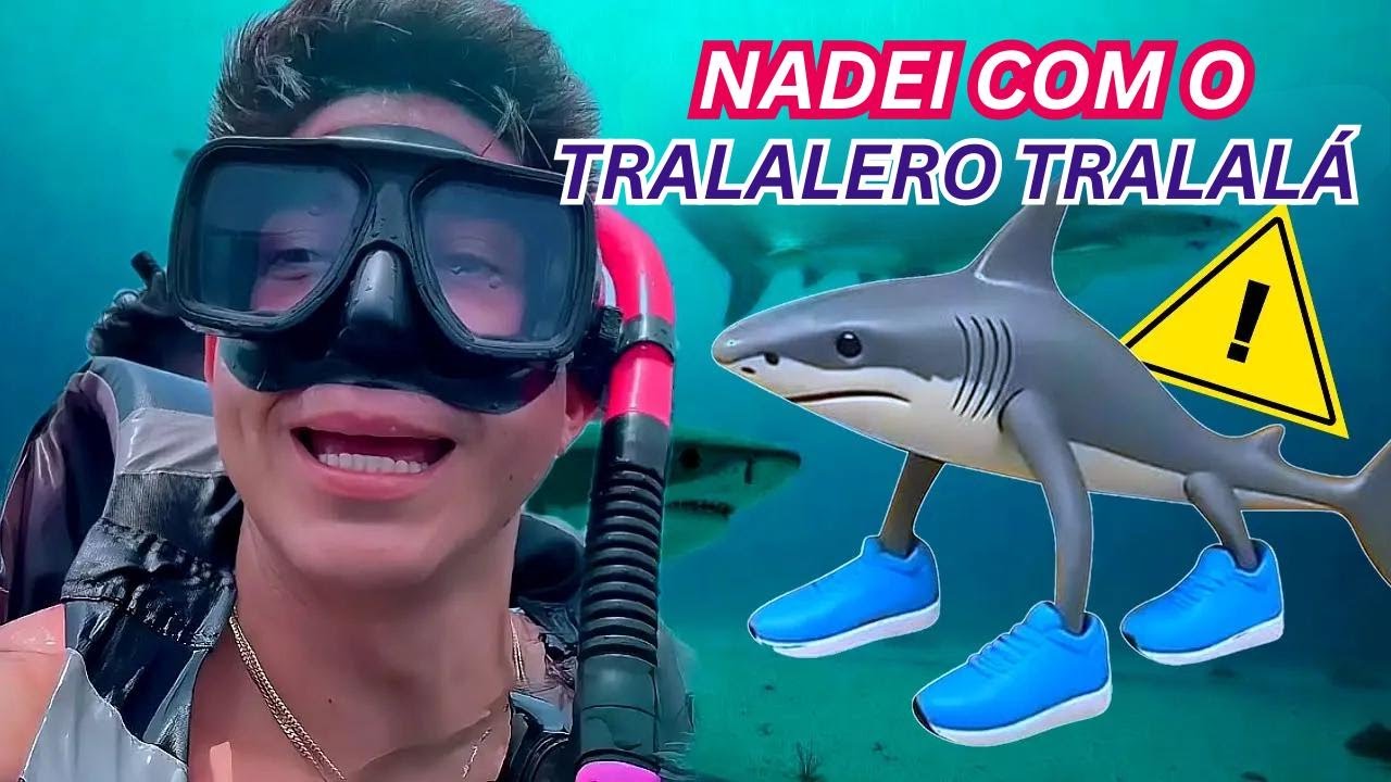 Nadei com o Tralalero Tralala 🦈 Quase fui devorado 🫣