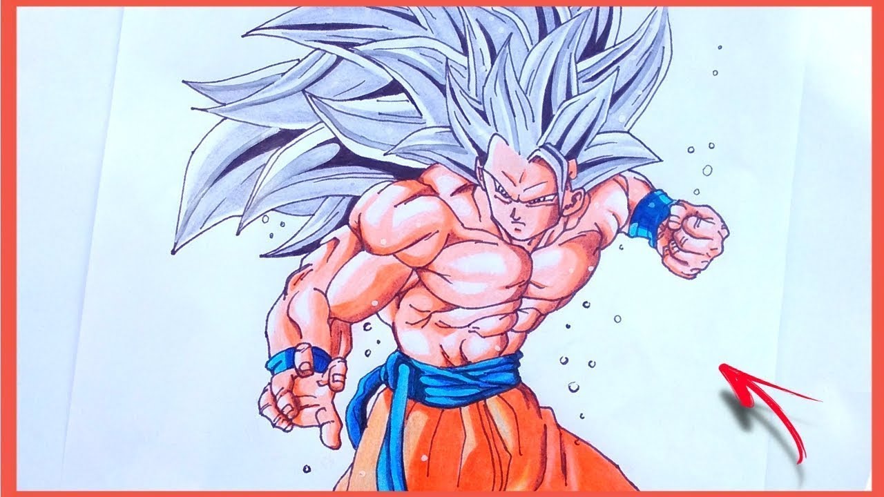 cómo dibujar goku ultra instinto superior