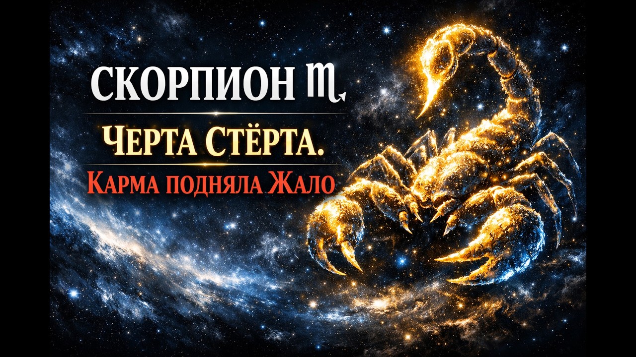 СКОРПИОН ♏: ЧЕРТА СТЁРТА. КАРМА ПОДНЯЛА ЖАЛО