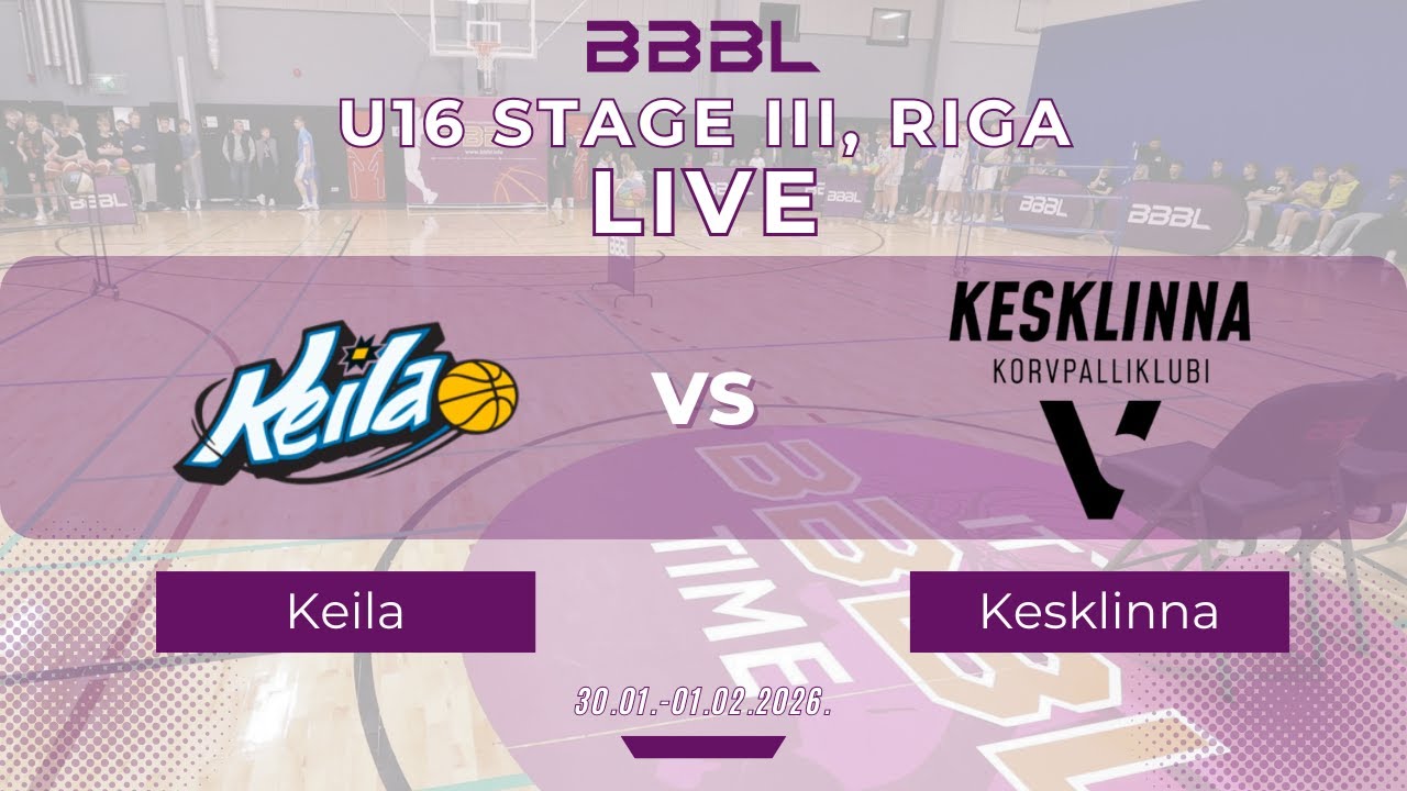 Keila BS 2010 vs Kesklinna KK Black 2010 | BBBL U16 | Stage III