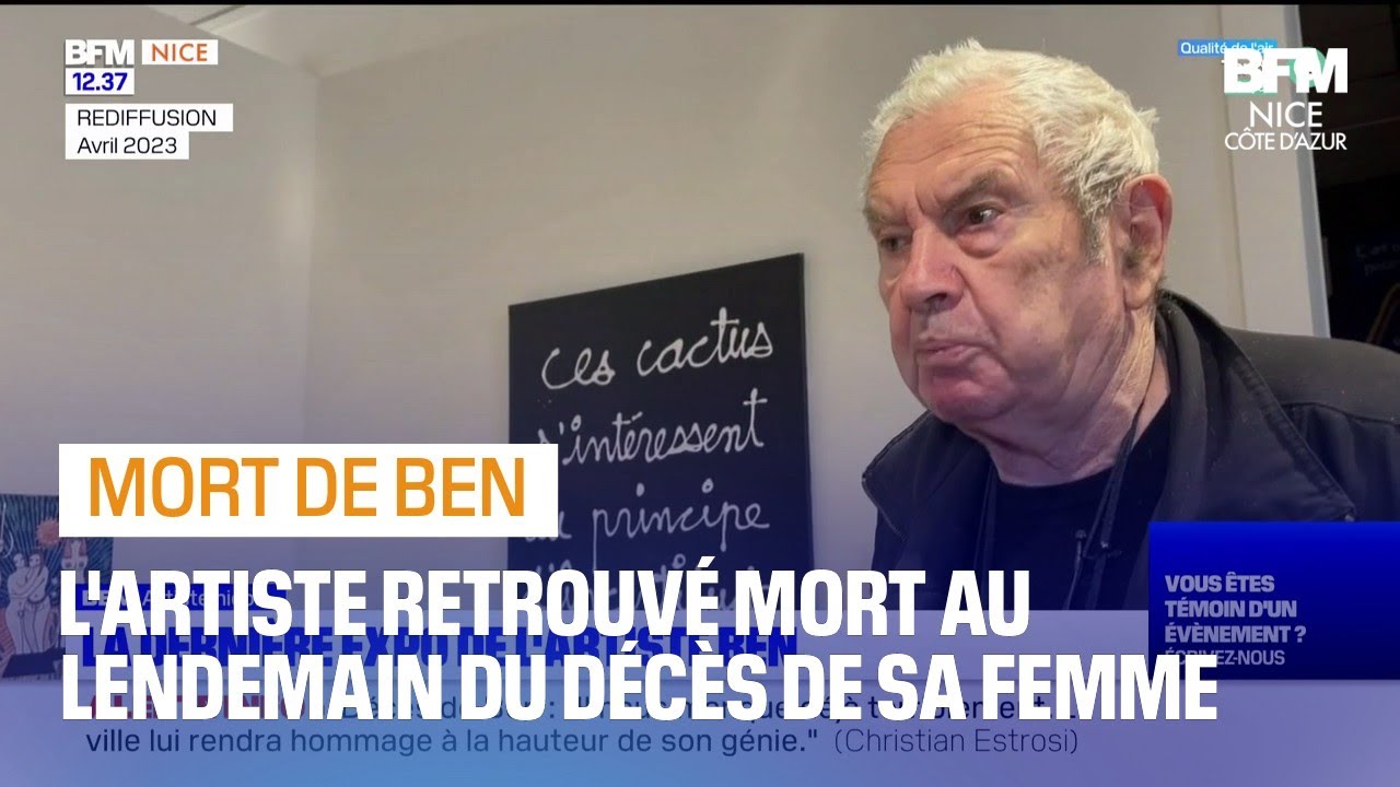 Nice: l'artiste Ben, retrouv&eacute; mort dans sa maison