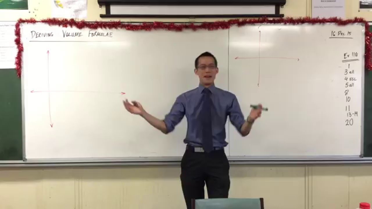 Conical Volume (1 of 2: Derivation of the Volume of a Cone through Solids of Revolution)