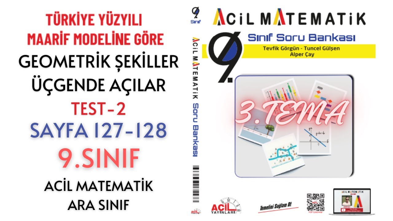 9.Sınıf Soru Bankası 3.TEMA Üçgende Açılar Test-2 (Sayfa127-128)