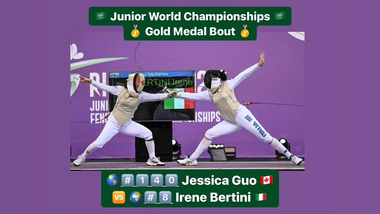 Riyadh World Championships 2024 JWF - GOLD - Jessica Guo CAN v Irene Bertini ITA